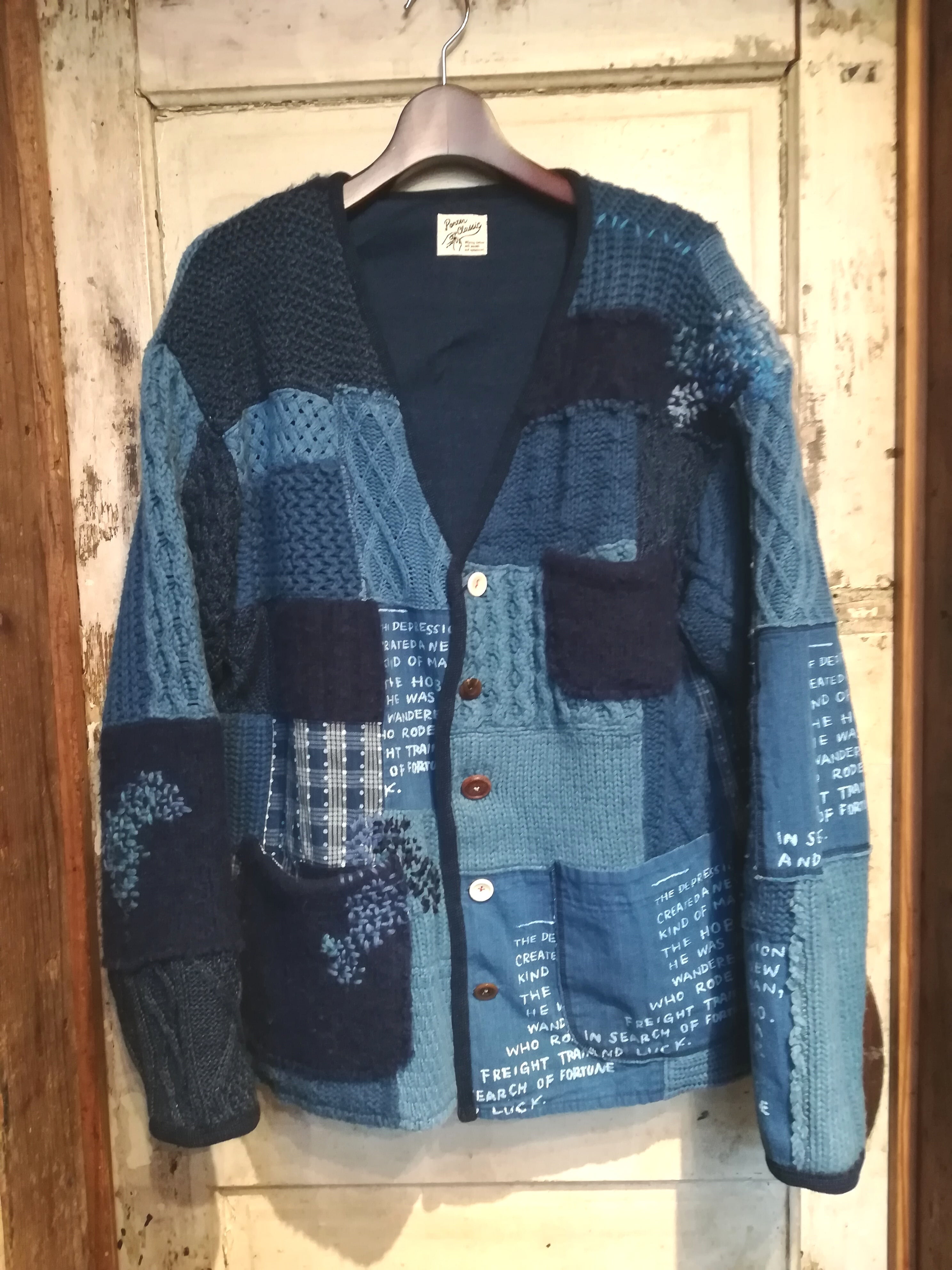 Porter Classic (ポータークラシック) - H/W PATCHWORK KNIT CARDIGAN