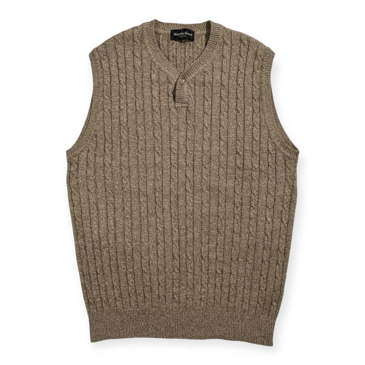 Austin Reed オースティンリード ケーブル編み ニット ベスト Vネック サイズ L /メンズ オースチンリード 英国王室御用達