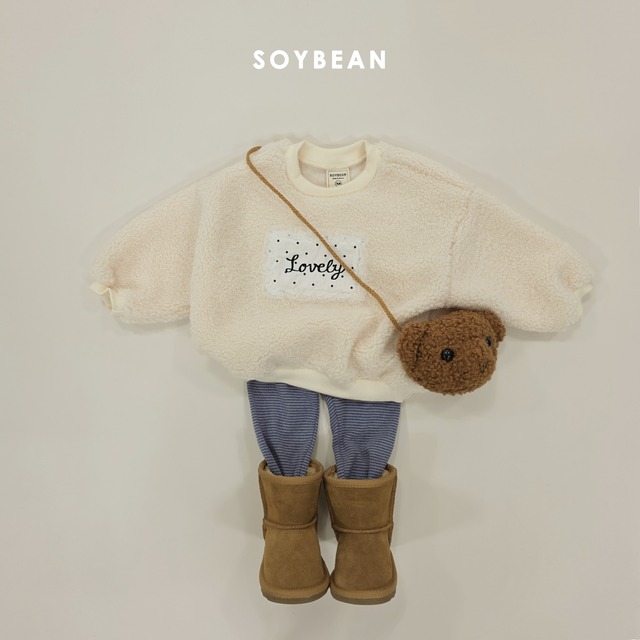もちもちストライプレギンス 【soybean】