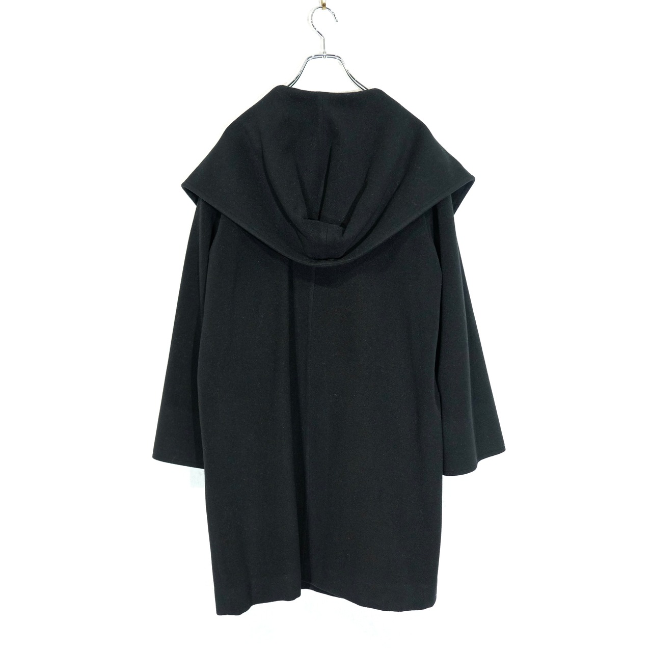 Burberrys CASHMERE BREND WOOL SHAWL COLLAR BIG HOODIE SHORT COAT  