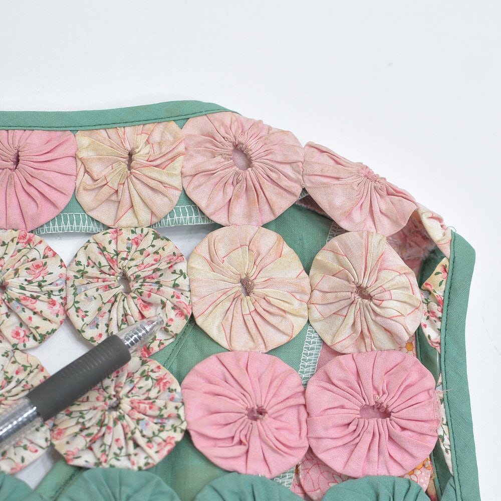 Remake ハンドメイド デザイン リメイク ヨーヨーキルト ベスト パッチ