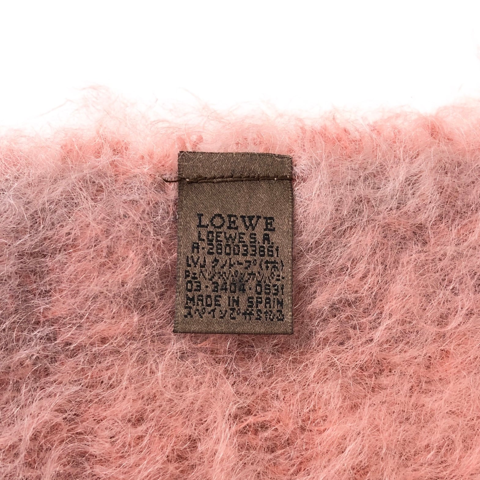 LOEWE ロエベ マフラー ピンク アナグラム モヘア vintage