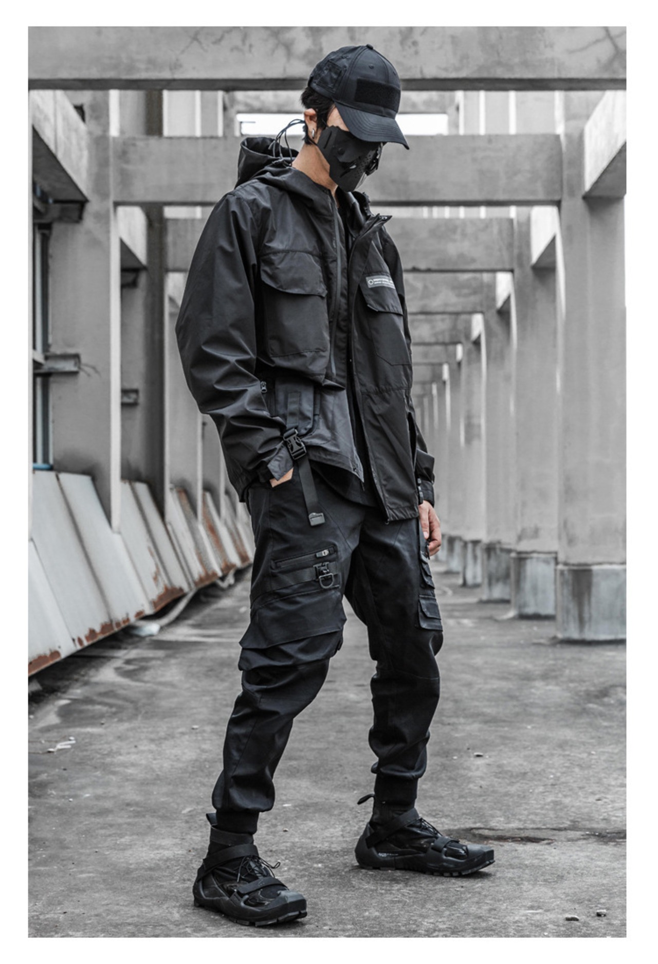 フード付きリフレクタールーズジャケット