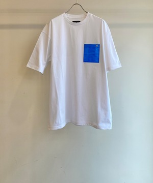 beta post/B02SACS-012 blue sheet pocket t-shirt (white)