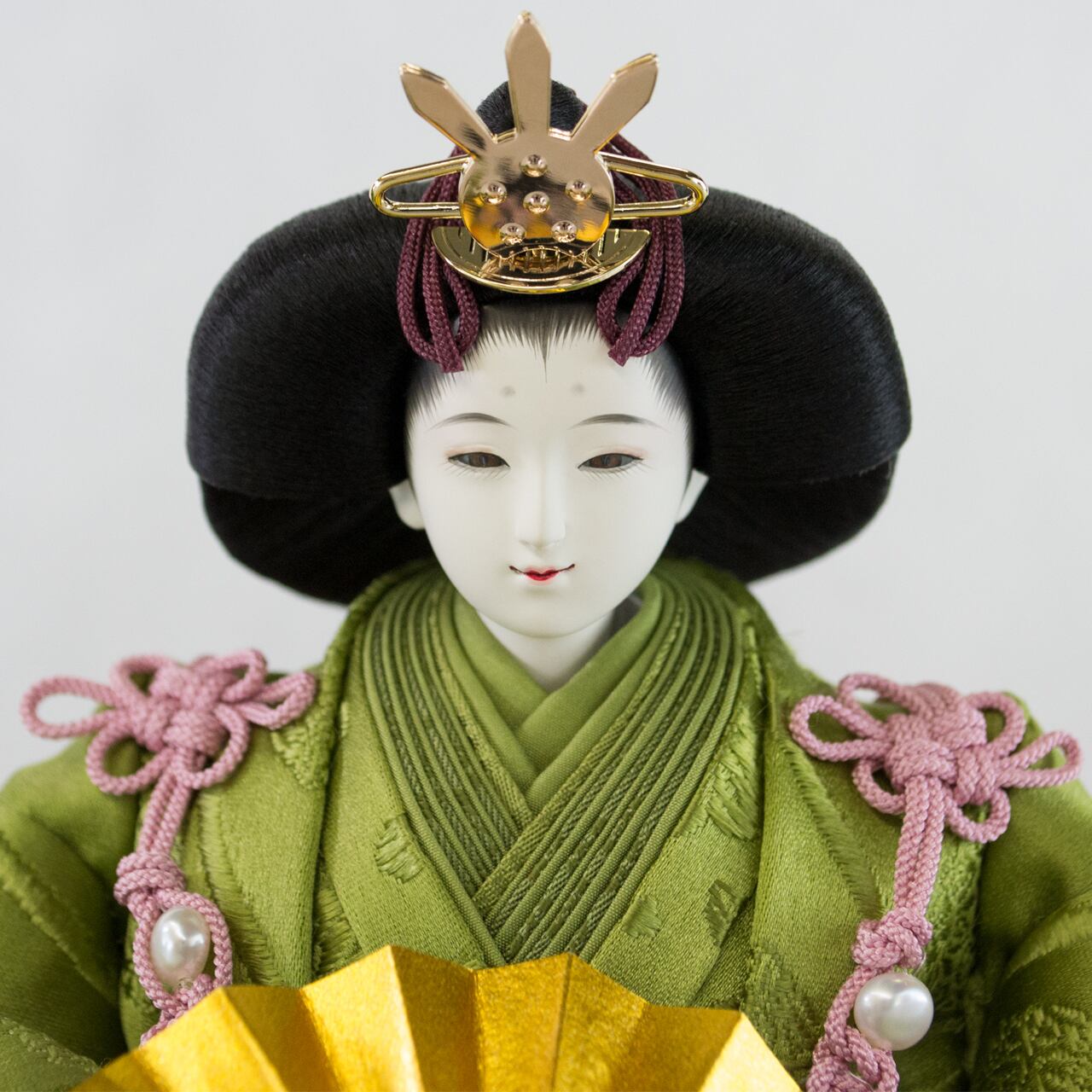 人形作家「清水久遊」作   無垢・緑(正絹)