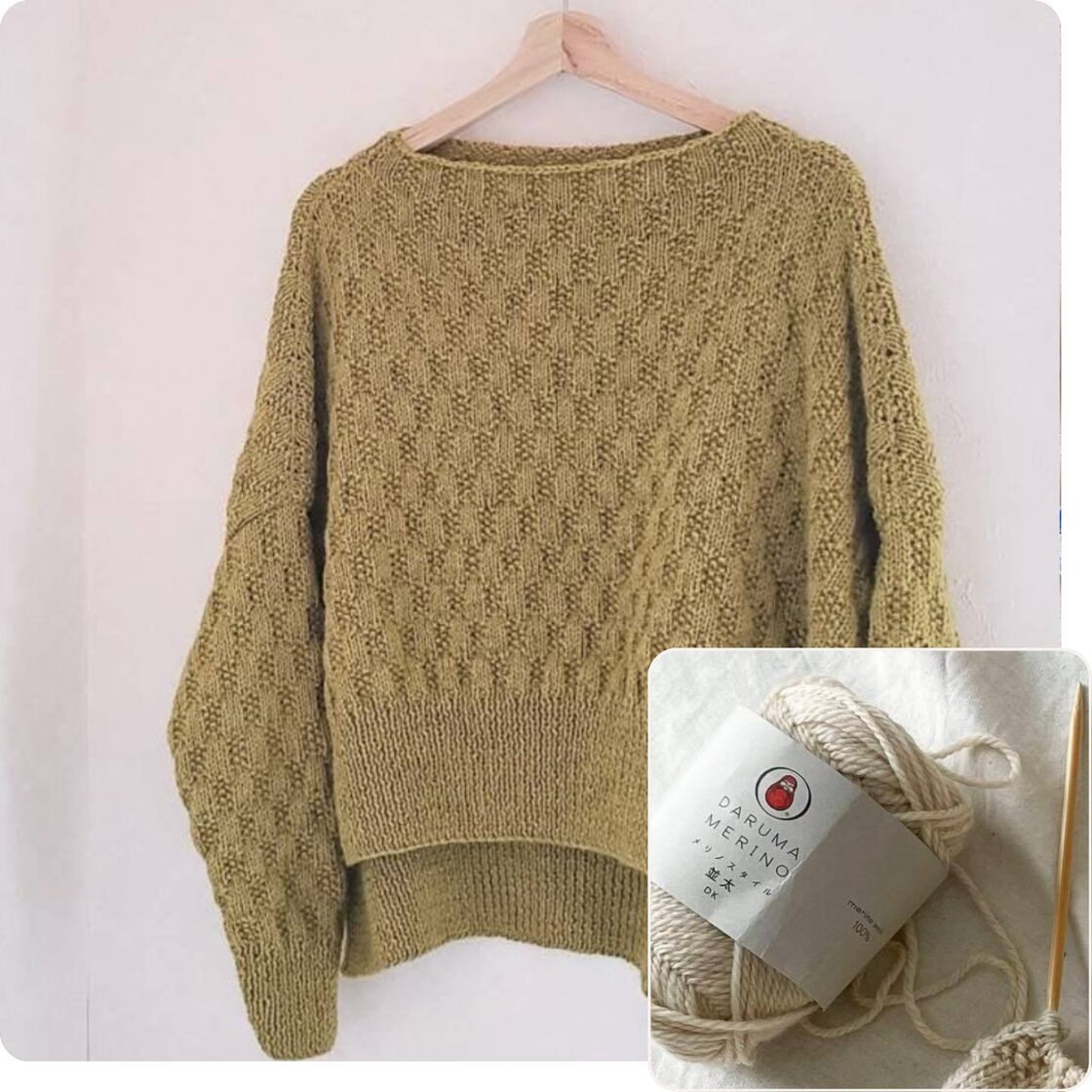 ミモザ模様のセーター（編み図つき）| Jul Knitting キット | Pay ID