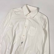 00s DSQUARED2 ディースクエアード 裾ギャザー ハーフボタン 長袖シャツ 38/ホワイト レディース オールド