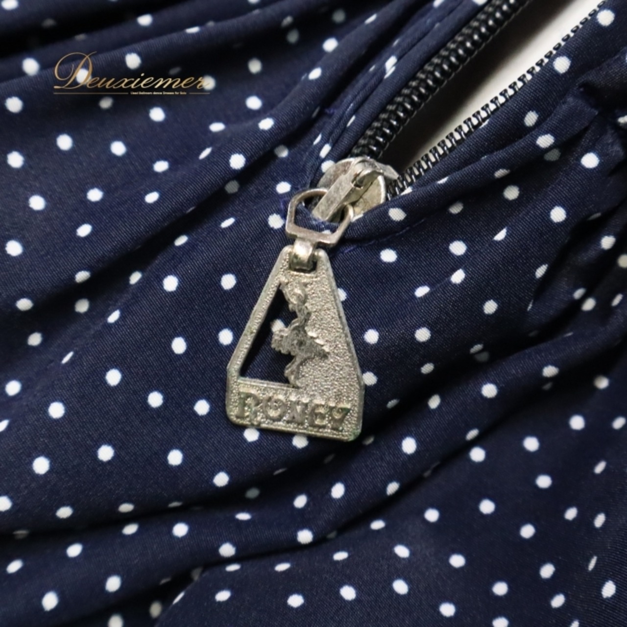 フラメンコ 衣装 ファルダ スカート 黄色 ドット 水玉 紺色 ルーニー RONEY ネイビー系 イエロー系 フラメンコスカート スカート 可愛い レトロ ファルダ レディース おしゃれ パーティ ダンス衣装 イベント用 紺色スカート 水玉模様