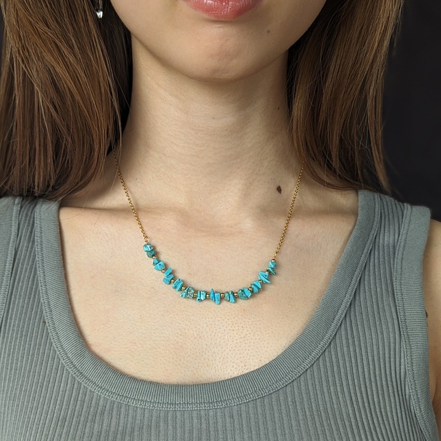 turquoise bohemian necklace