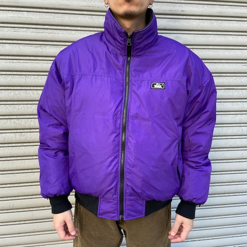 80s WOOLRICH フェザーダウンブルゾン　紫黒　ダウンジャケット