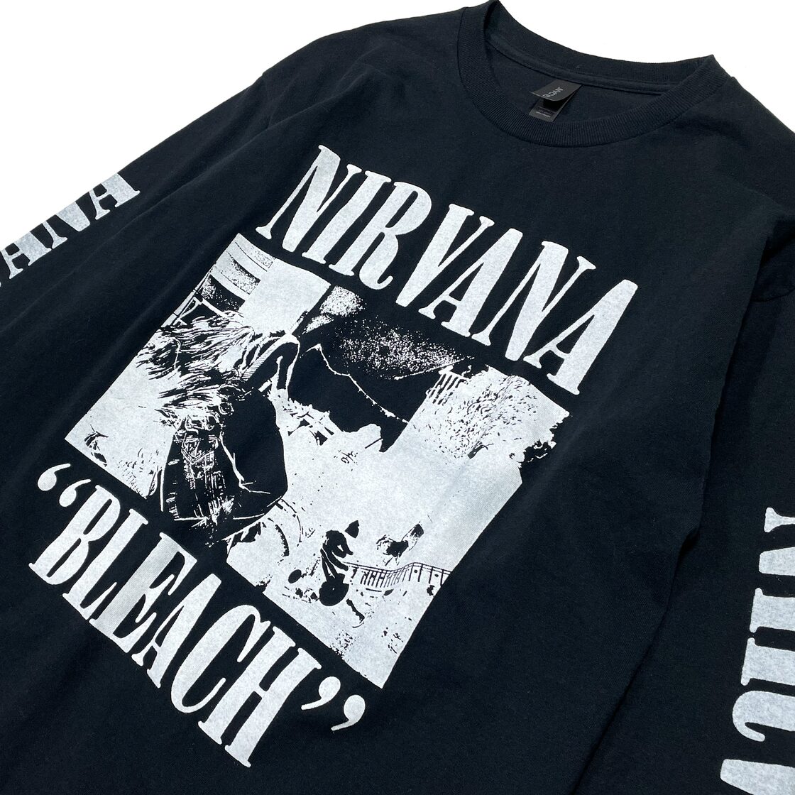 NIRVANA 「ニルヴァーナ」「BLEACH」 バンドTシャツ ロックTシャツ 袖