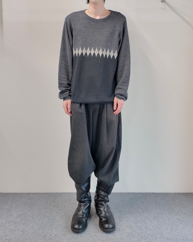 【GIANNI VERSACE】diamond pattern knit