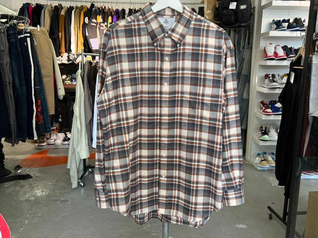 GRAPHPAPER × THOMAS MASON OVERSIZED CHECK B.D. BOX SHIRT 1 GM203-50180 152864