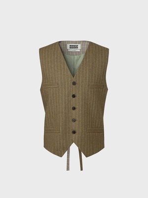 [EENK][MEN] Tailored Vest – Khaki 正規品 韓国ブランド 韓国通販 韓国代行 韓国ファッション インク 日本 店舗