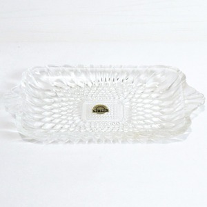 昭和レトロ・サンフラワー・ガラス製・大皿・角皿・鉢・No.200425-17・梱包サイズ60