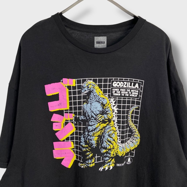 GODZILLA ゴジラ キャラクターTシャツ 映画T ブラック XXL