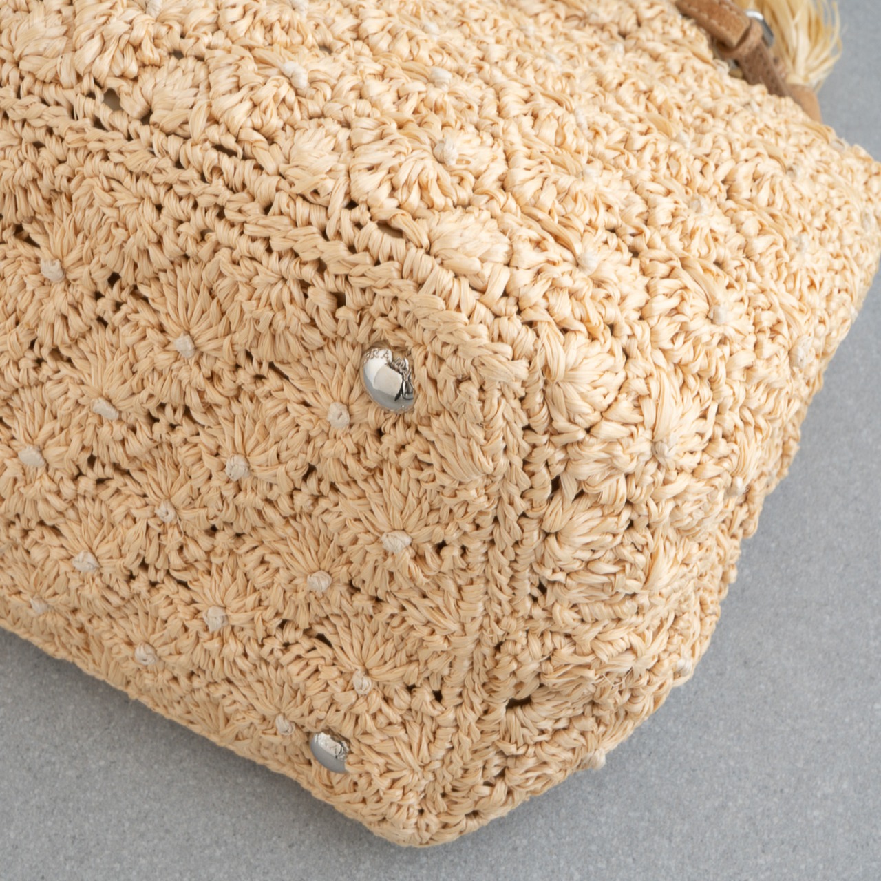 プラダ カナパ トートバッグ ラフィア ベージュ ブラウン