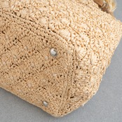 プラダ カナパ トートバッグ ラフィア ベージュ ブラウン