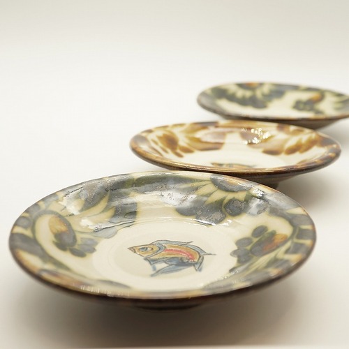 唐草５寸皿（重ね）【金城陶器秀陶房】　