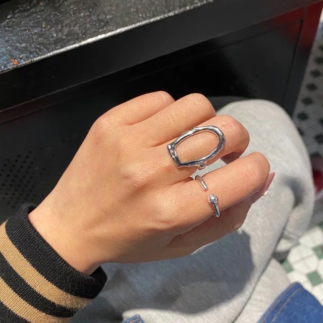 S925 3D oval ring (R10)