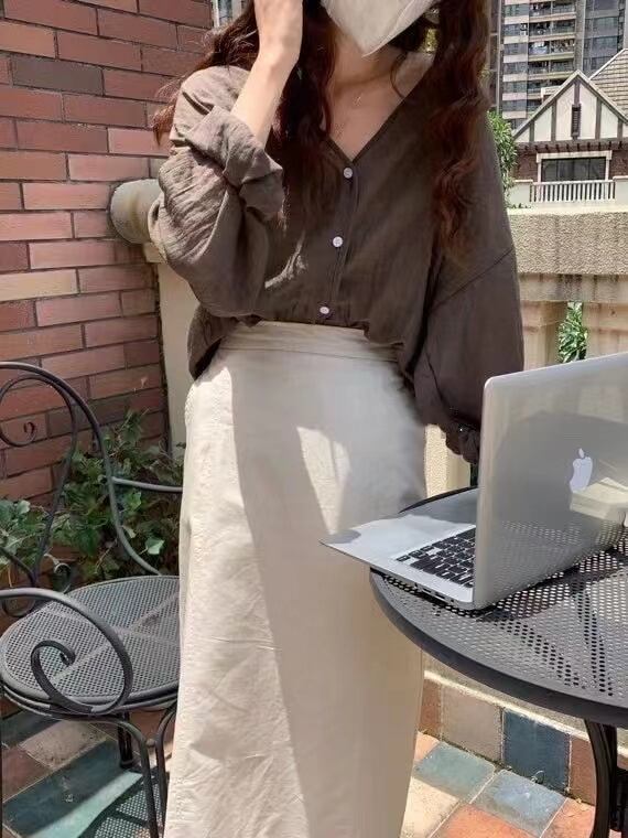 ナチュラルスキッパーブラウス AJ-2205-692