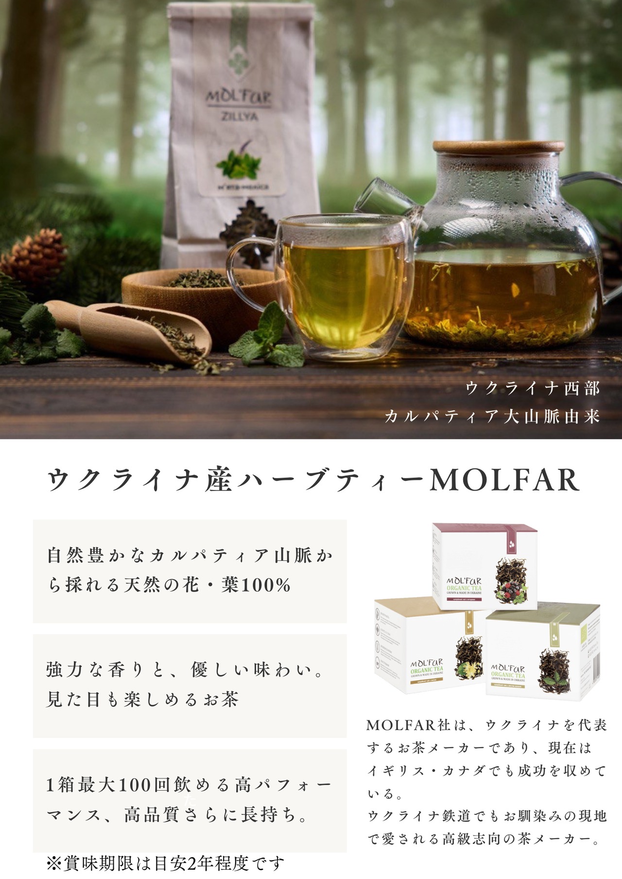 【MOLFAR】ウクライナ産ハーブティー（ヤナギラン茶　洋梨&りんご） - 4