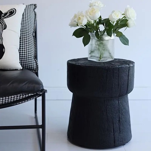 サイドテーブル　ナイトテーブル　ミニテーブル　コーヒーテーブル　シンプル　エレガント　雑誌収納　おしゃれ　黒　ブラック