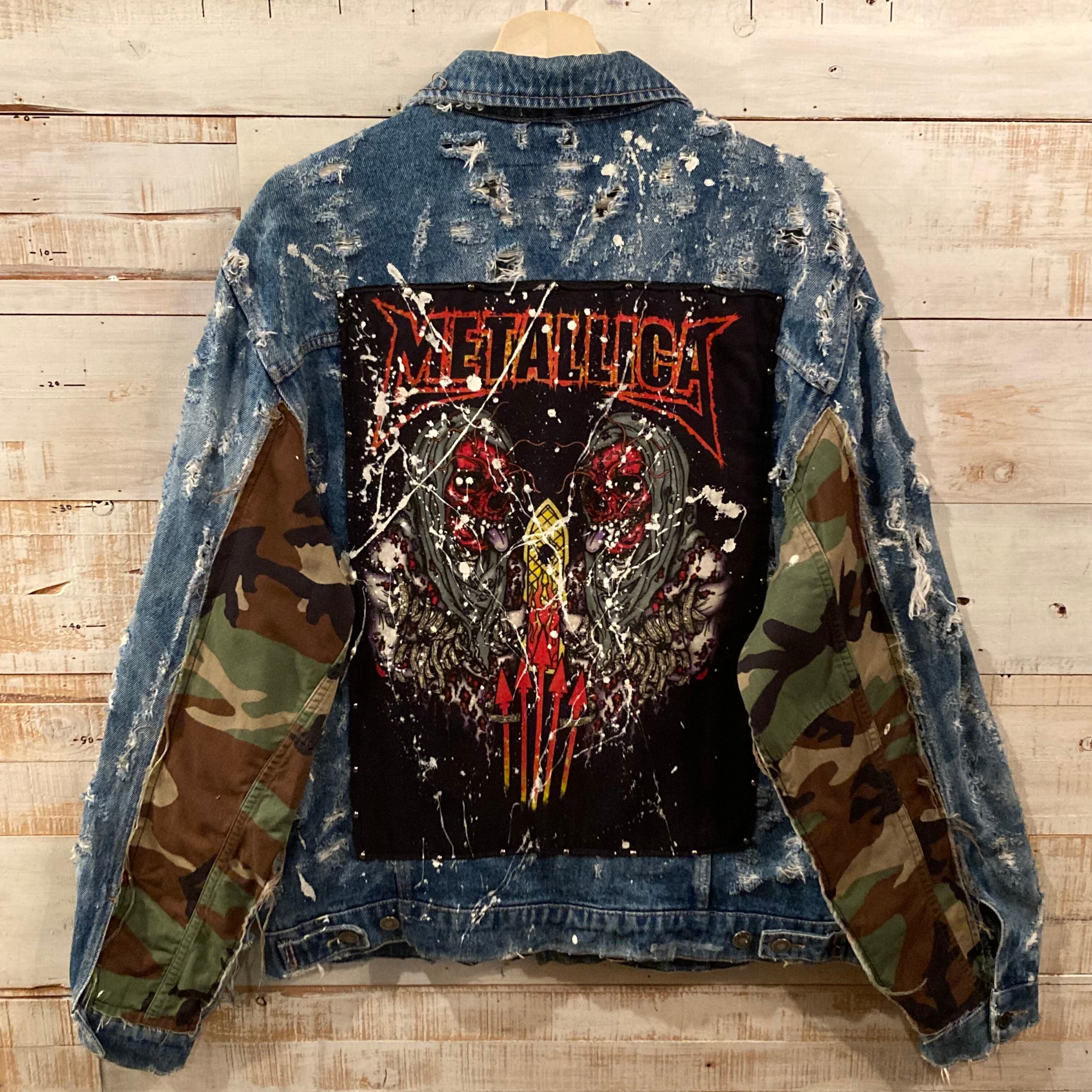 METALLICA リメイク Wrangler デニムジャケットXL メタリカ | Used 