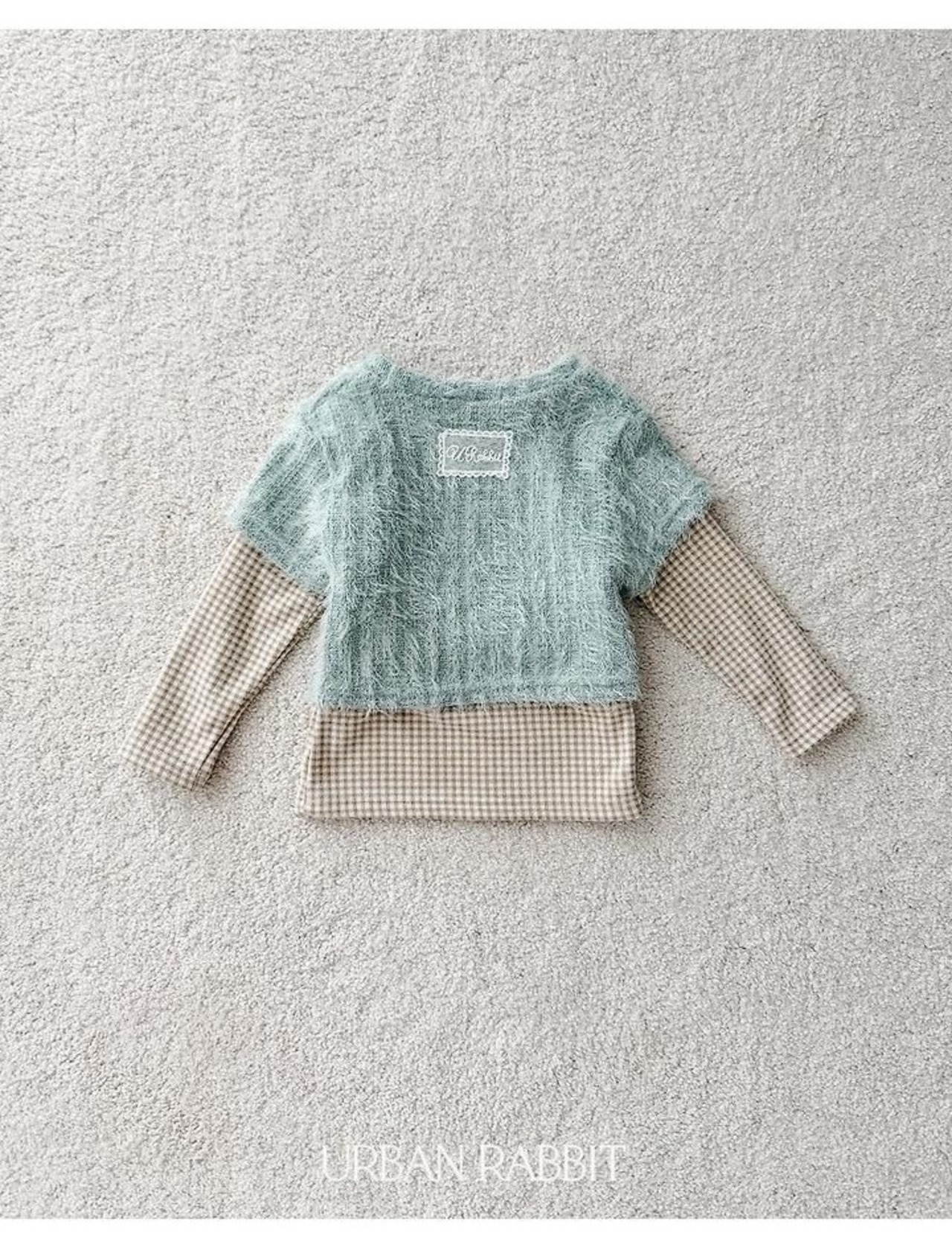 アーバンラビット / URBAN RABBIT / チェックレイヤードセット / 韓国子供服 / ジュニア / 26winter〖取寄〗*JS~JM*
