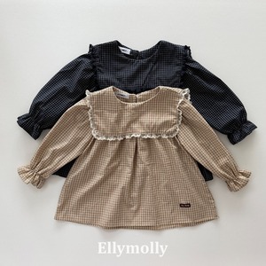 【予約】ELLY MOLLY Musk check blouse