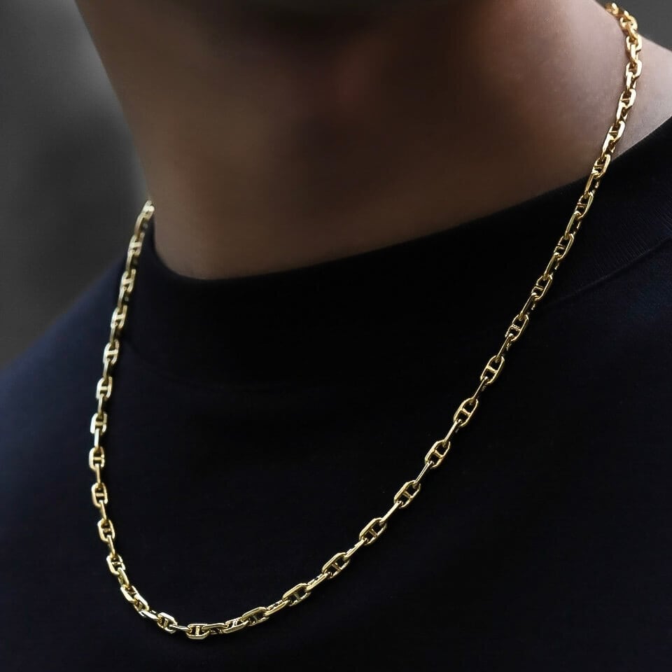 18kgp anchor chain necklace VN9-43 | VERIELA