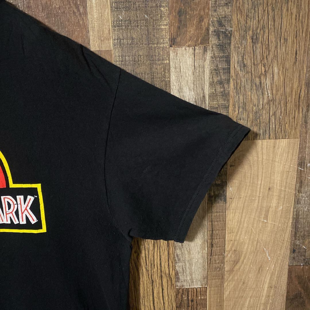 ブラック メンズ tシャツ 映画 L ジュラシックパーク プリント ブラック メンズ tシャツ 映画 L ジュラシックパーク プリント