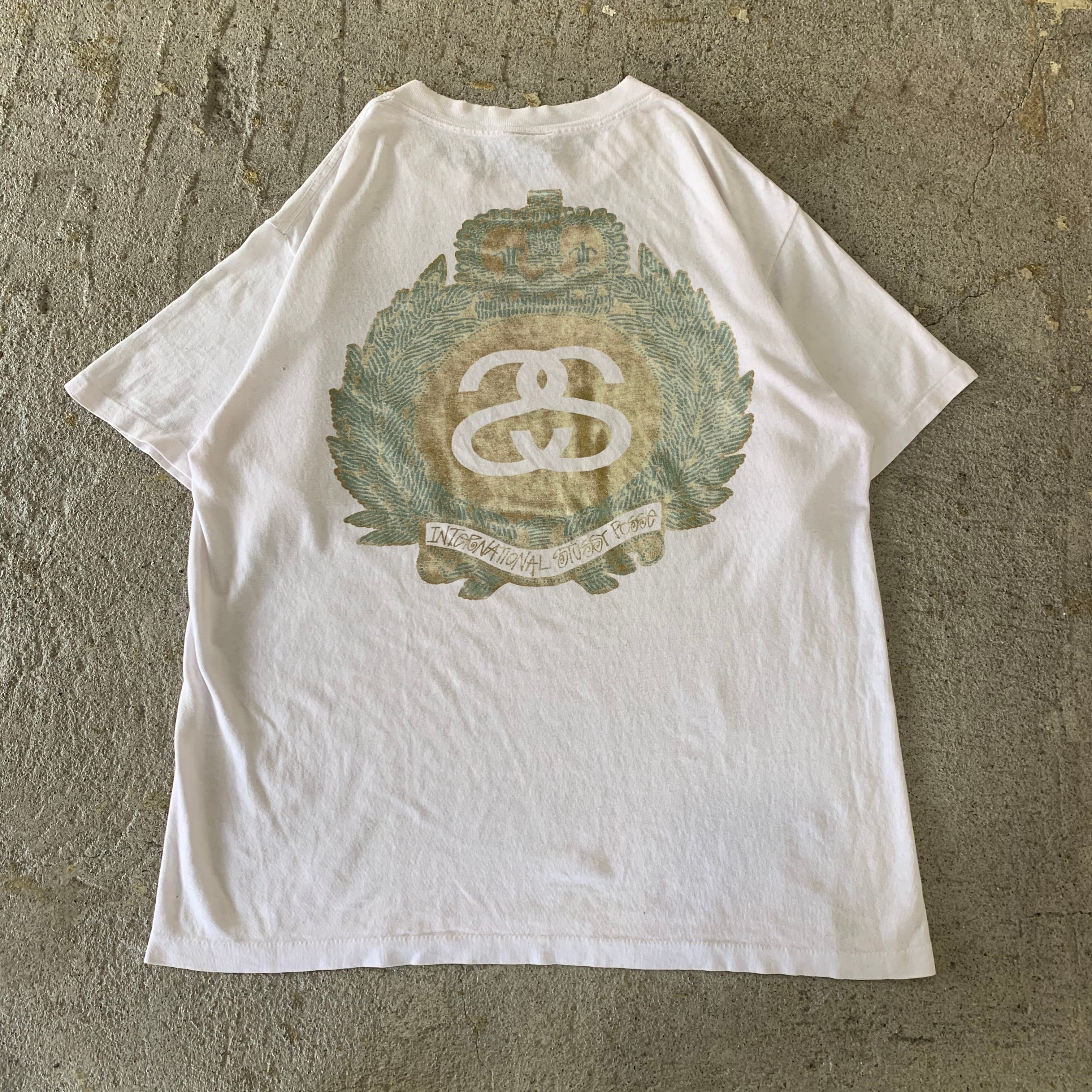 oldstussy stussy tシャツ グレー 80s