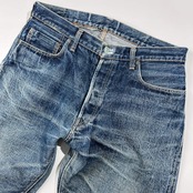DENIME ドゥニーム ヒゲ ハチノス セルビッジ ボタンフライ デニムパンツ ジーンズ W36/インディゴ系 メンズ 希少