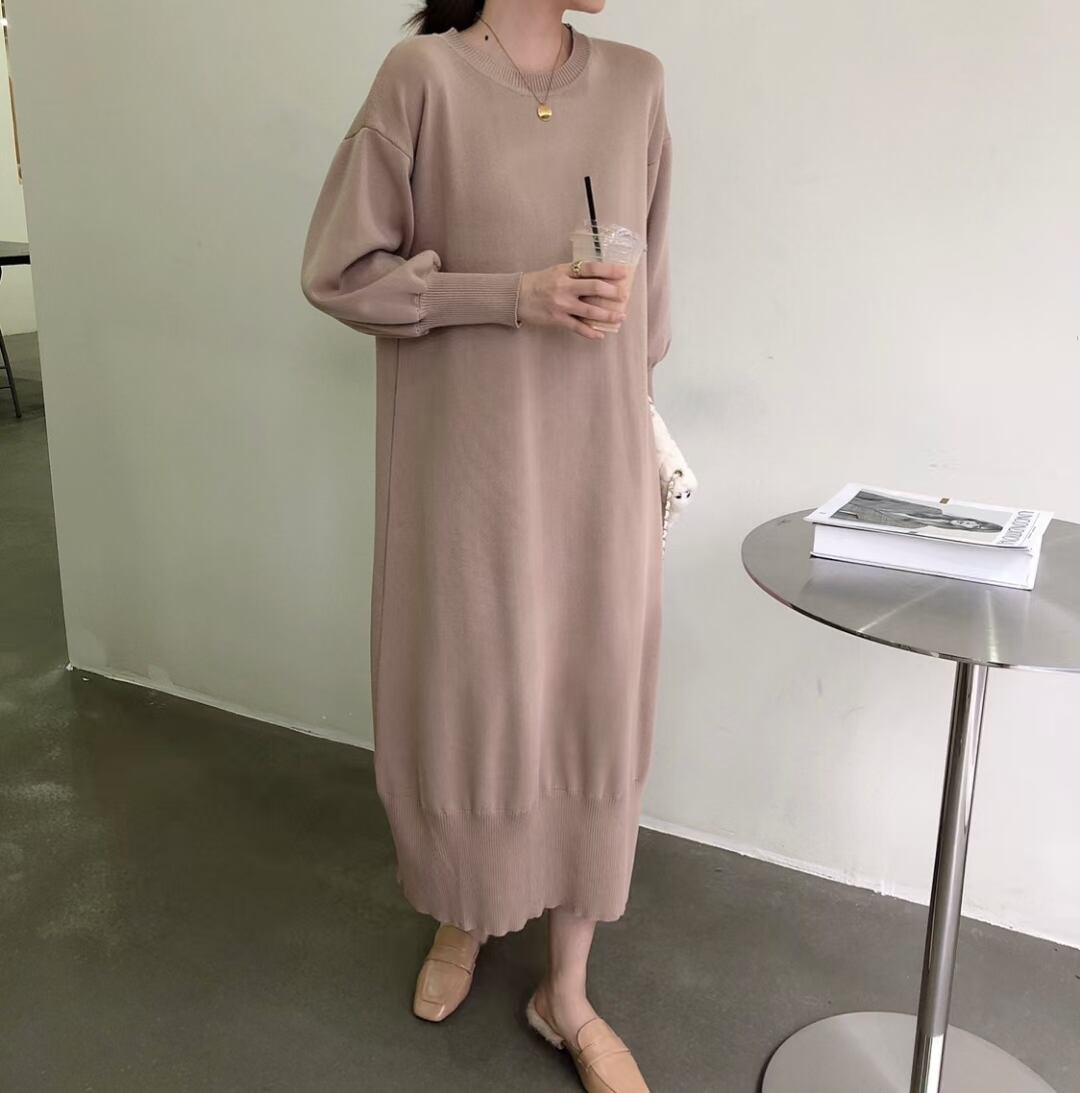 ゆったりニットワンピース　AJ1050-6089