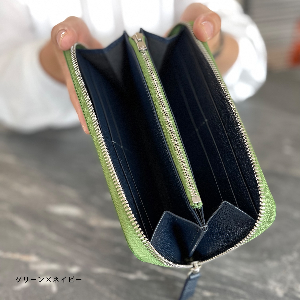【カラーオーダー】Long wallet -ドーフィンレザー-・画像5