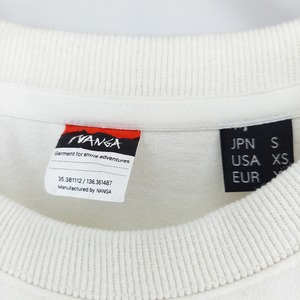 ナンガ　クルーネック　Tシャツ　半袖　ホワイト　S