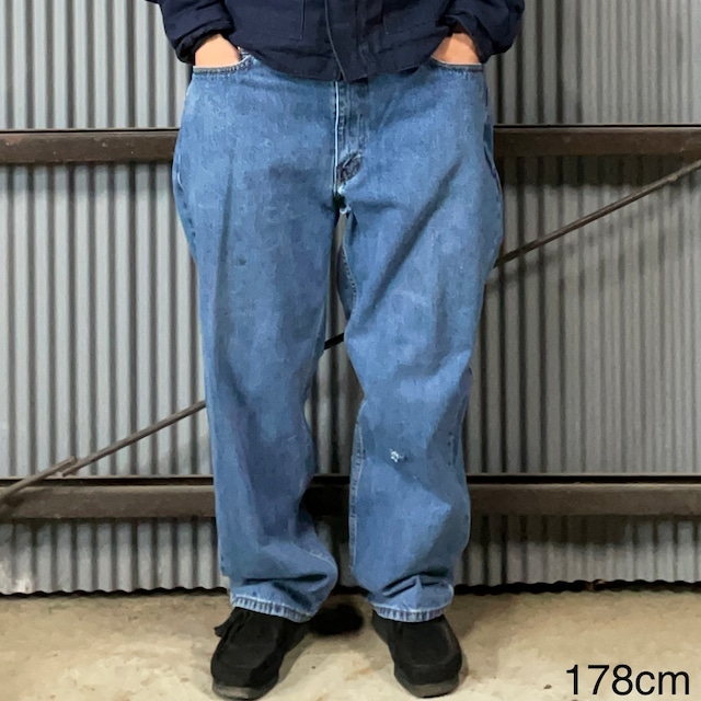 【W40×L30#裾上げ済み】Levi's 550   デニムパンツ  革パッチ