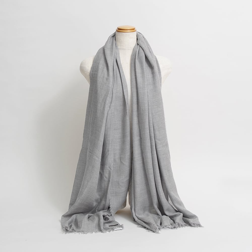 専用です。ファリエロサルティ　アズーラ　グレー ストール フリンジ付き Faliero Sarti ファリエロサルティ】AZZURRA(アズーラ) フリンジ