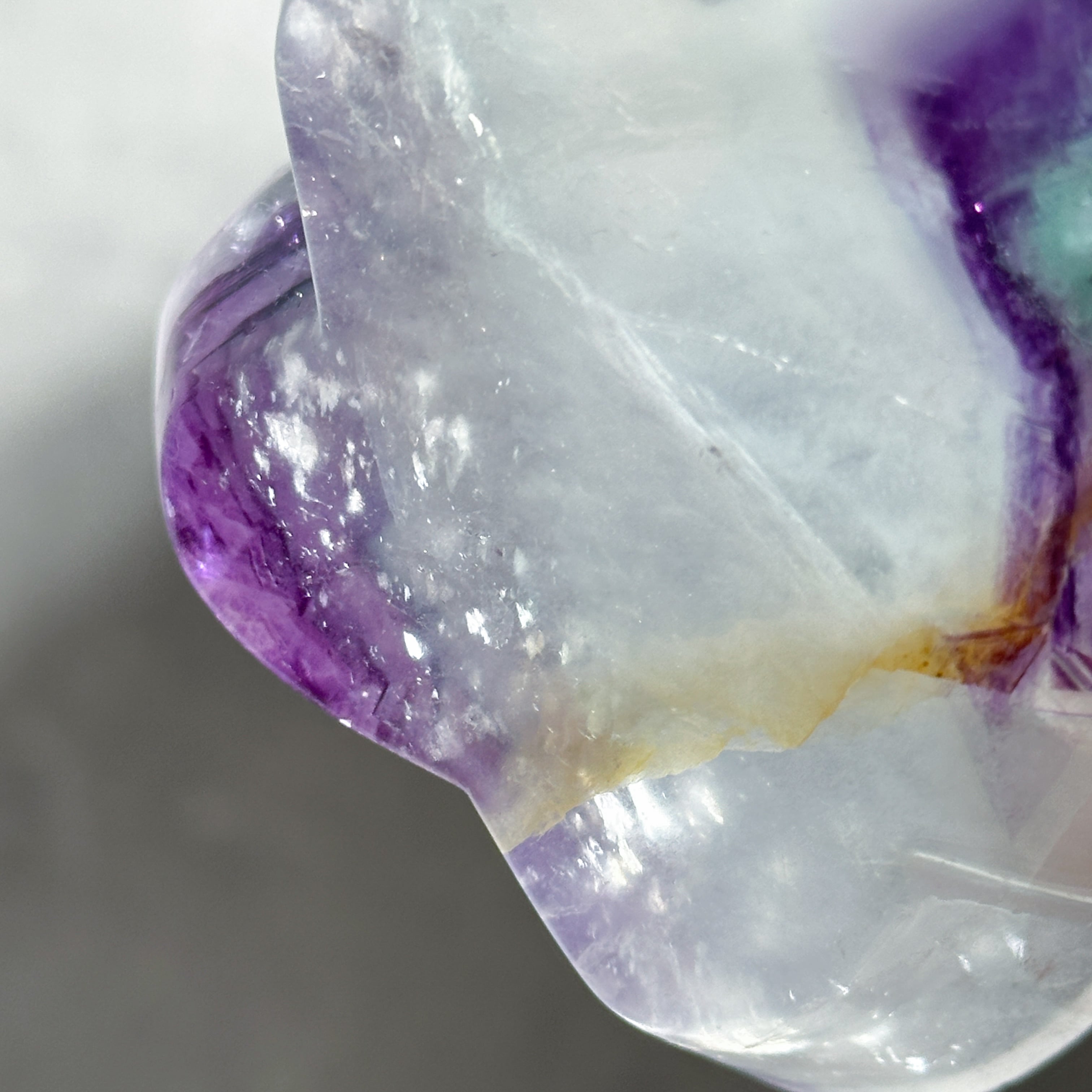 レインボーフローライト花型のうつわ03◇ RainbowFluorite ◇天然石