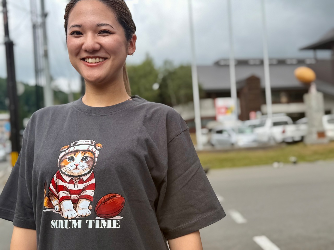 RUGBY BABY CAT Tシャツ　チャコール