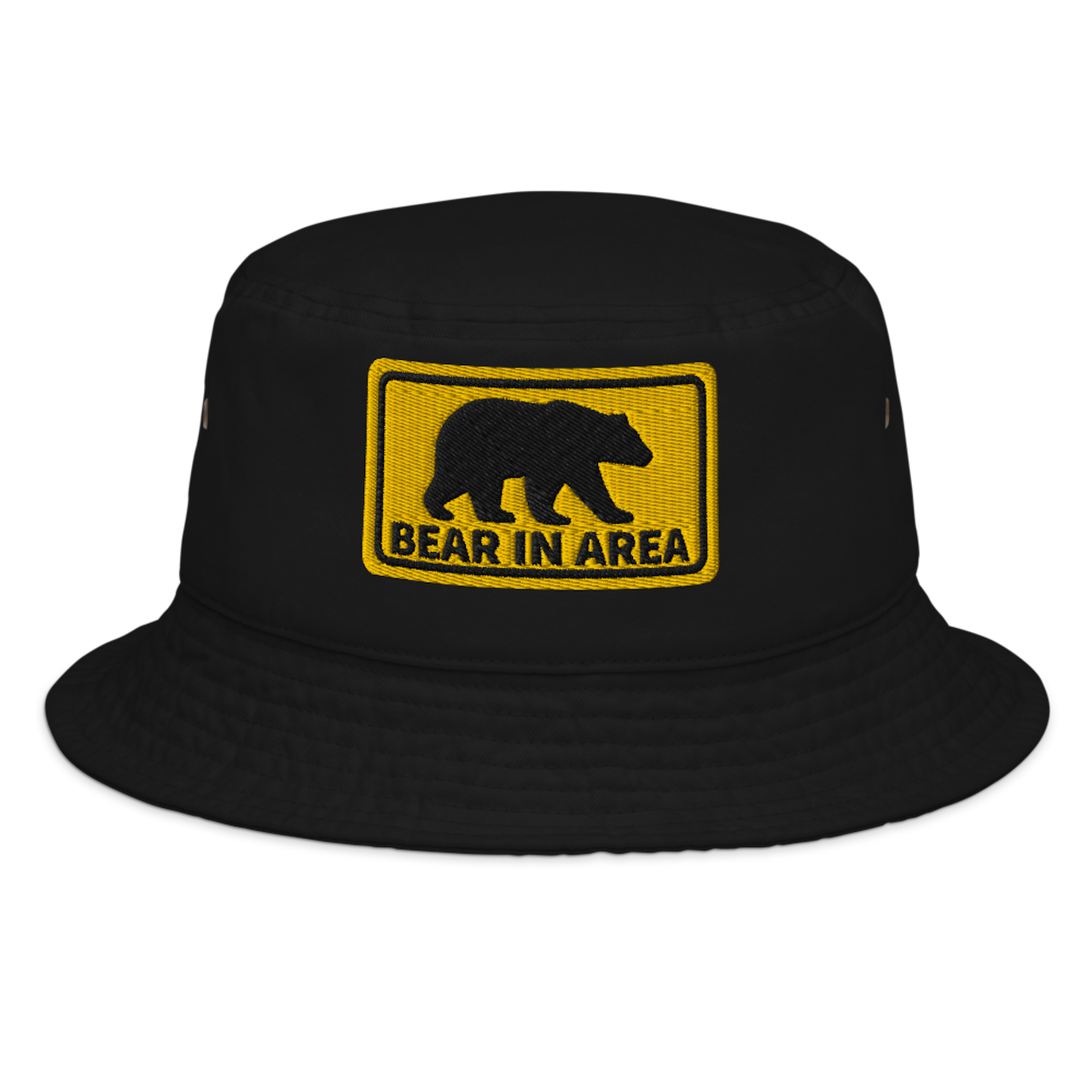 CAUTION BEAR 刺繍入りバケットハットA0120