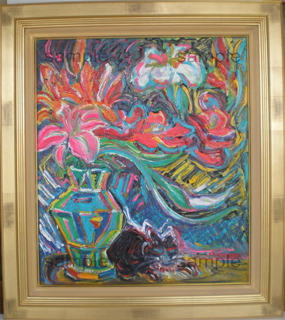 人気画 鈴木康雄 花水彩画 4号 人気画 鈴木康雄 花水彩画 4号