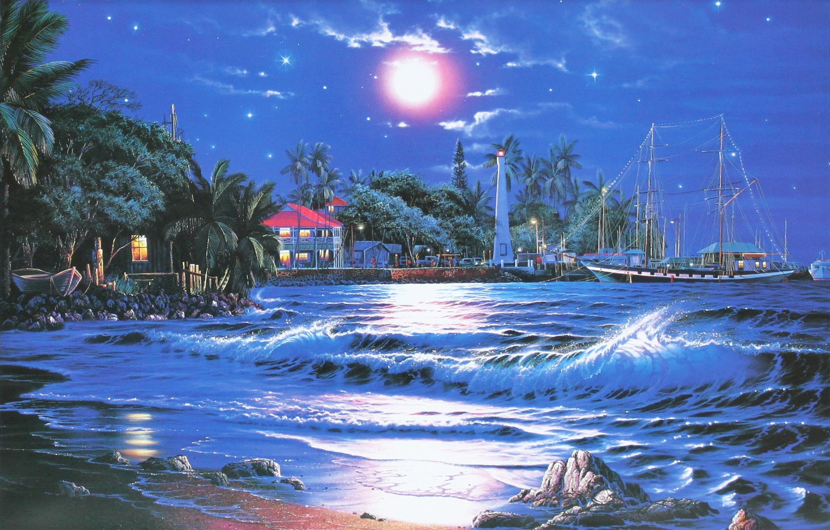 ラッセン ポスター「ラハイナ スターライト」アート 絵画 インテリア