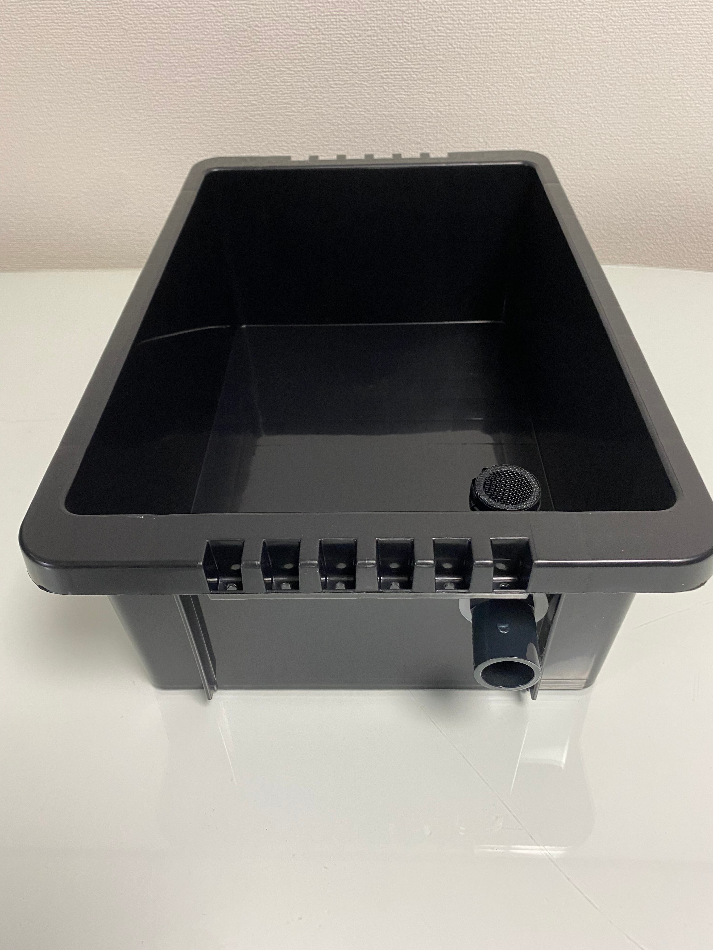 メダカ飼育ケース 人気のグレー13 L オーバーフロー加工 | めだかべーす