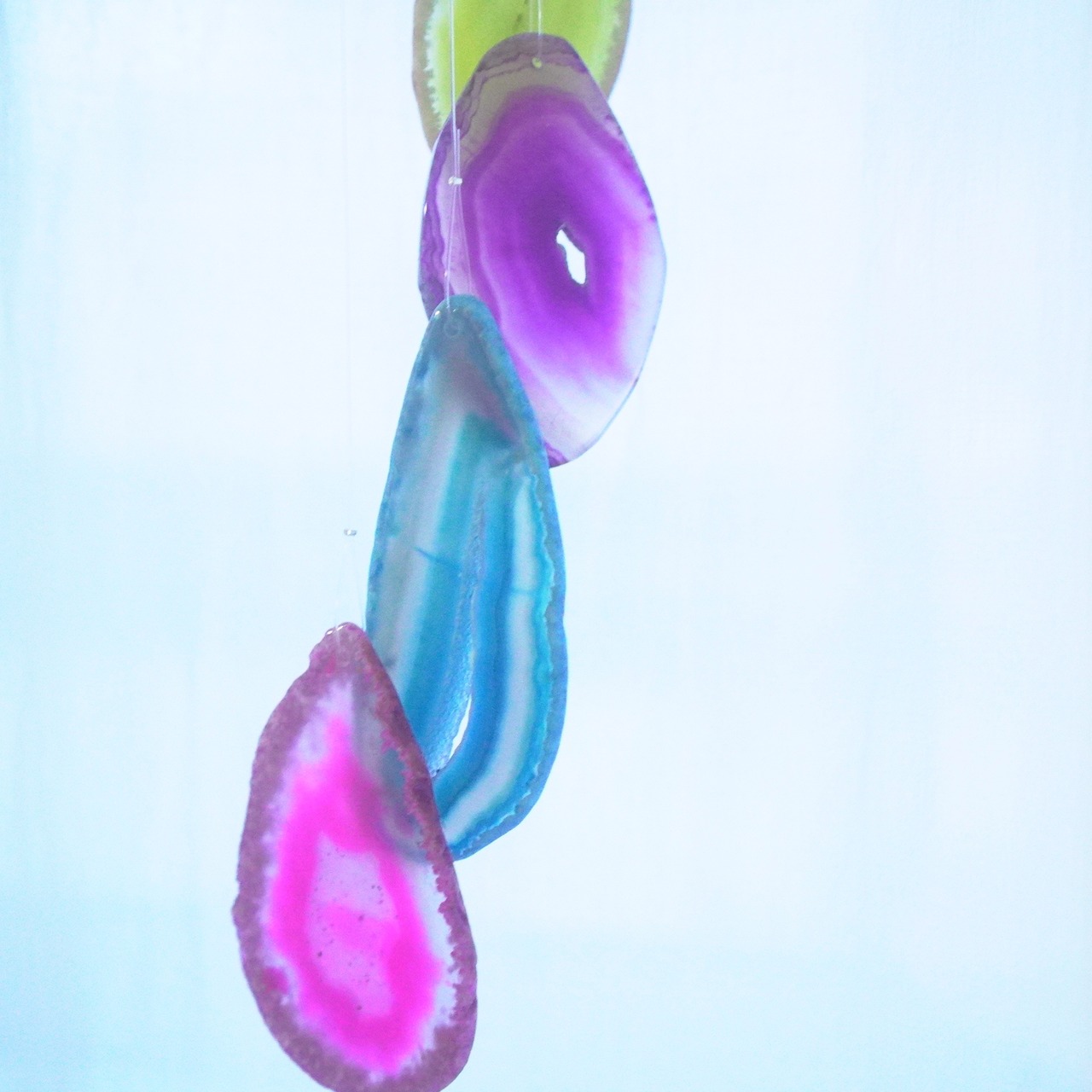 Rainbow Drops 15 - アゲートヒーリングチャイム / Agate Sun Catcher Wind Chime 637