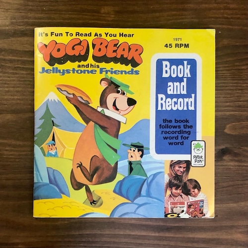 YOGI BEAR Book and Record Peter Pan/ブック&レコード ヨギベア Hanna-Barbera 絵本 レコード 70's ビンテージ