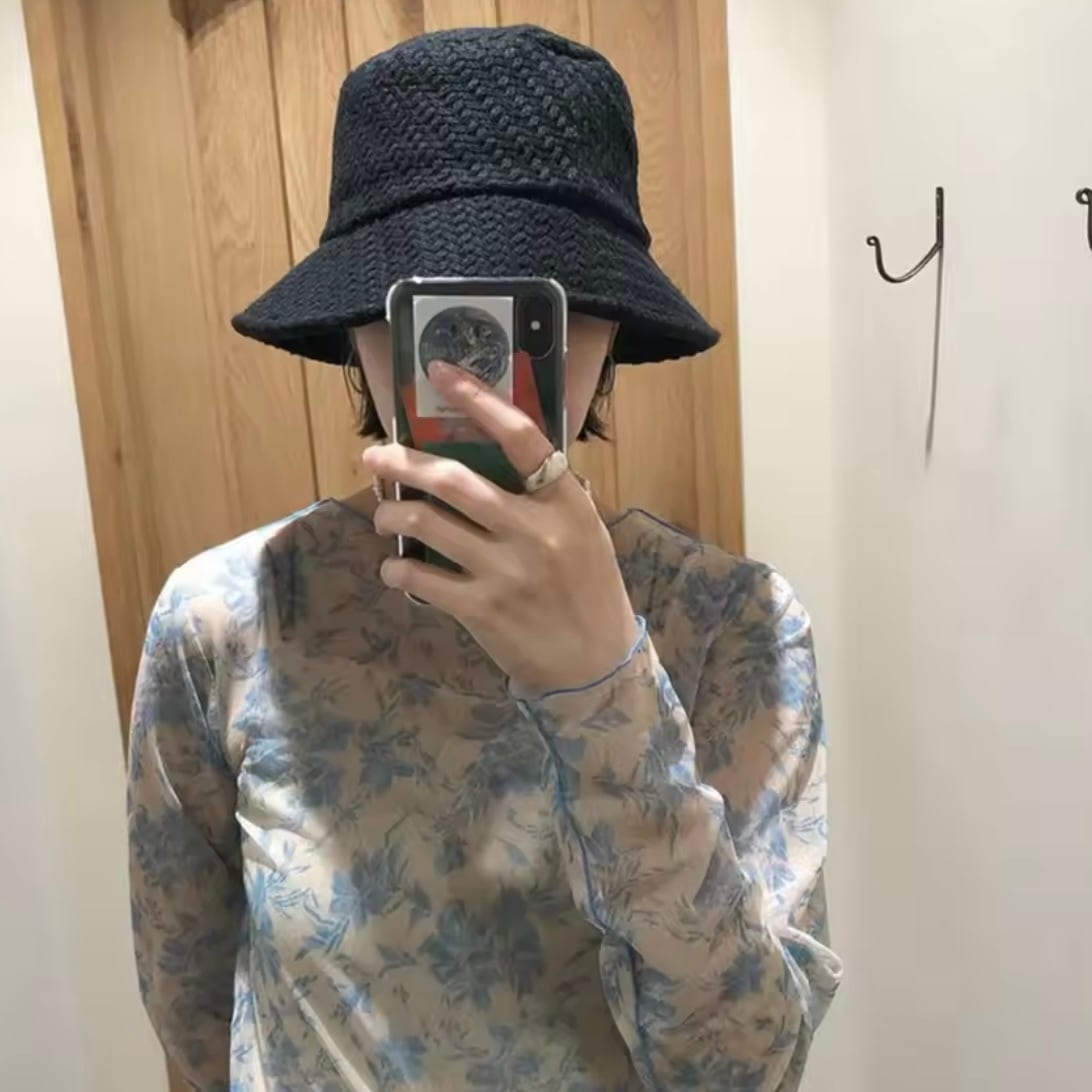 botanical sheer tops