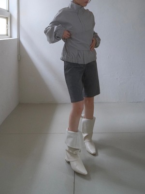 Drawstring Half Pants / GRAY