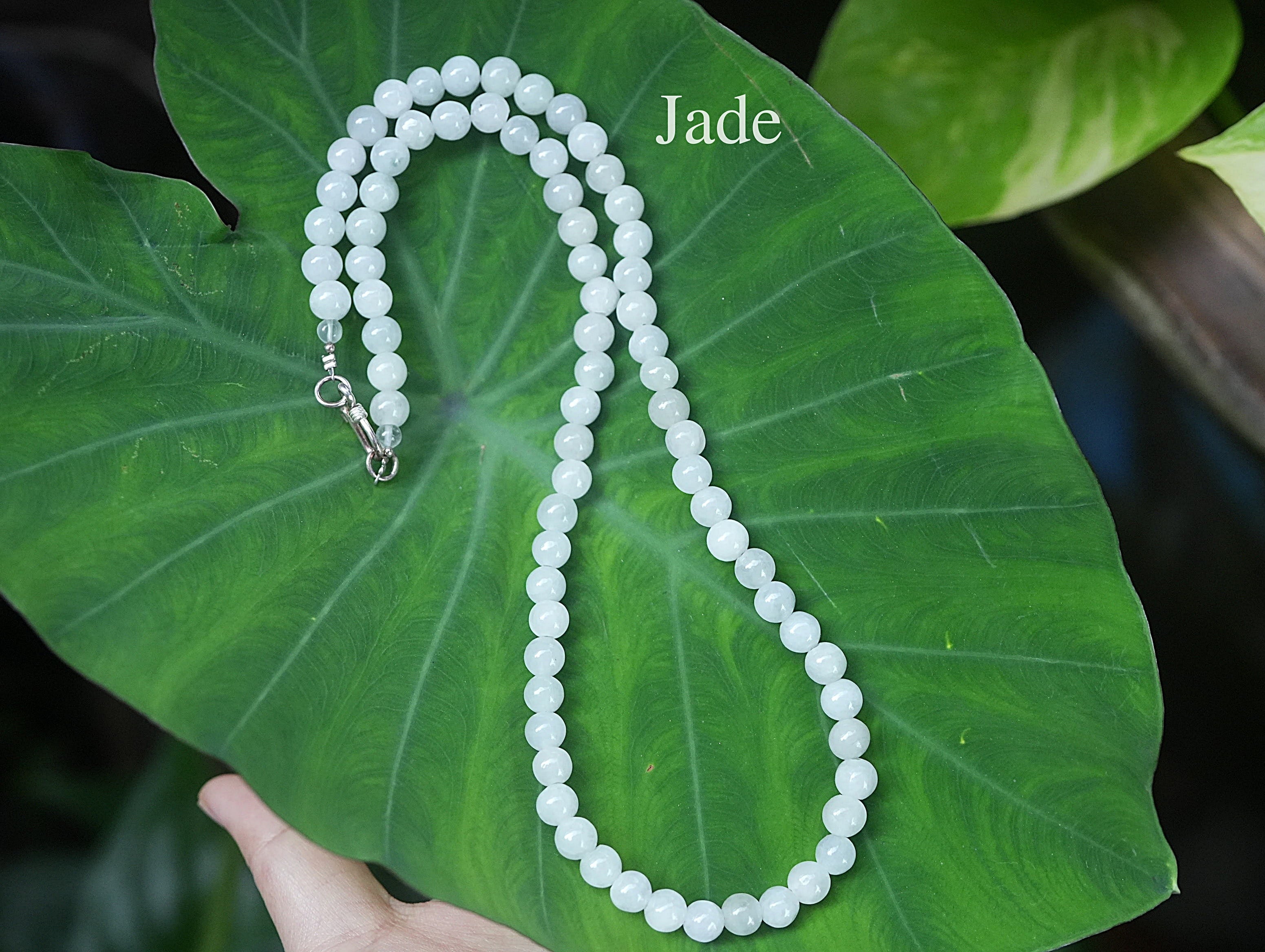 本翡翠★ミャンマー翡翠★ビーズネックレス1806